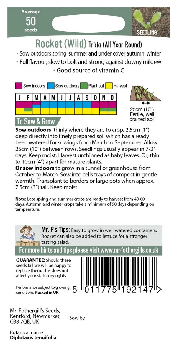 Mr. Fothergill’s Wild Rocket Seeds