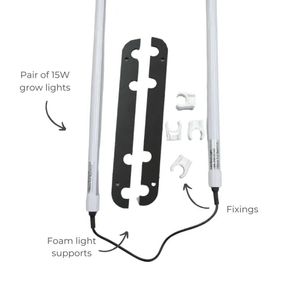 15W LED grow light pair