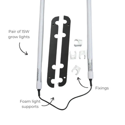 15W LED grow light pair
