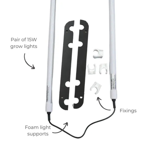 15W LED grow light pair