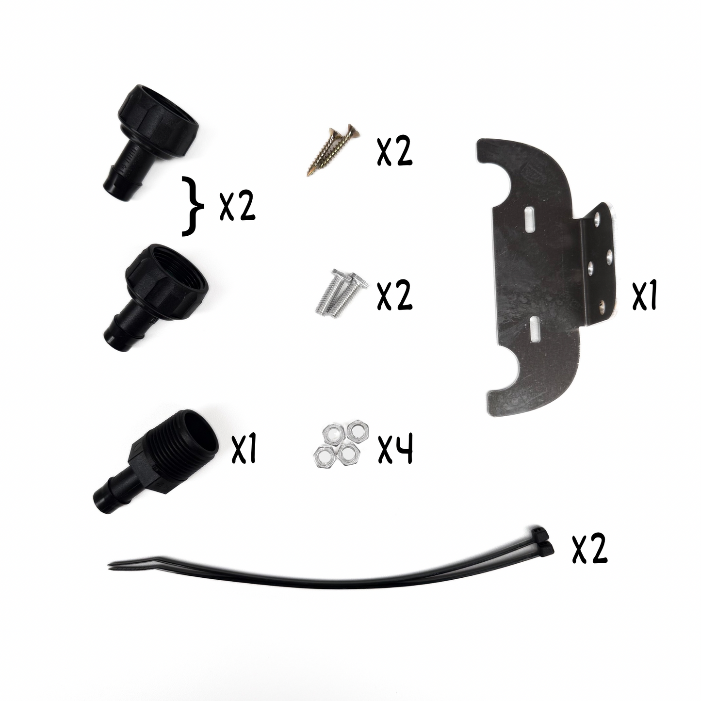 Twin valves and mounting kit