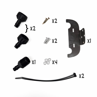 Twin valves and mounting kit
